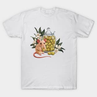 Cute mouse and olives T-Shirt